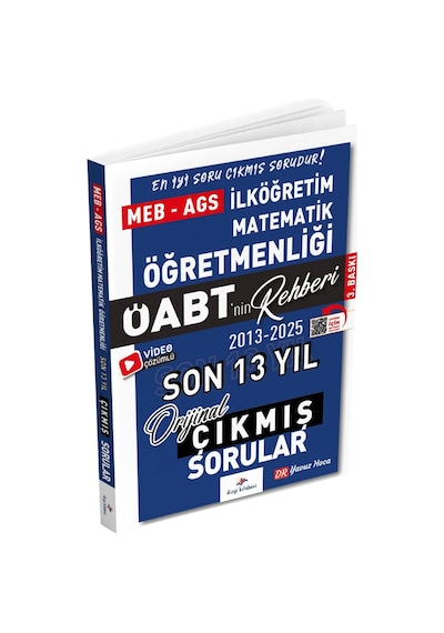 Dizgi Kitap 2026 Öabt Meb-ags Nin Rehberi İlköğretim Matematik Öğretmenliği Çıkmış Sorular Son 13 Yıl Çözümlü - Yavuz Hoca Dizgi Kitap Yayınları