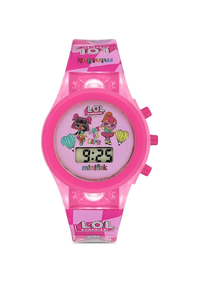 Miniflak Lol Surprise Lisanslı Lol7001 Pembe Işıklı Çocuk Saati Pembe