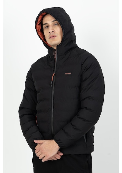 Maraton Sportswear Regular Erkek Kapşonlu Uzun Kol Basic Siyah Mont 21501-siyah Siyah