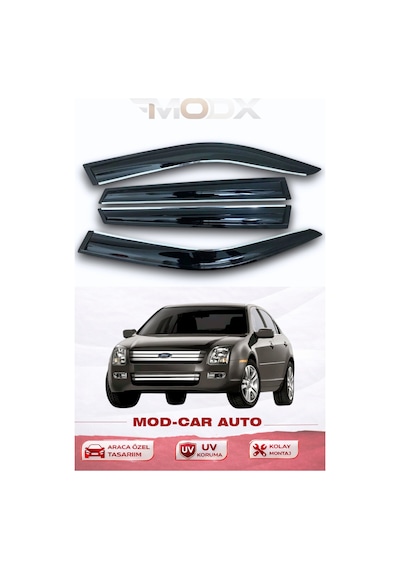 Fiat Doblo 2023+ Araca Özel Kromlu Cam Rüzgarlığı 2'li Premium A+