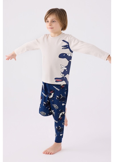 Rolypoly Erkek Çocuk Mavi Pijama Takımı 5274-45604 Mavi