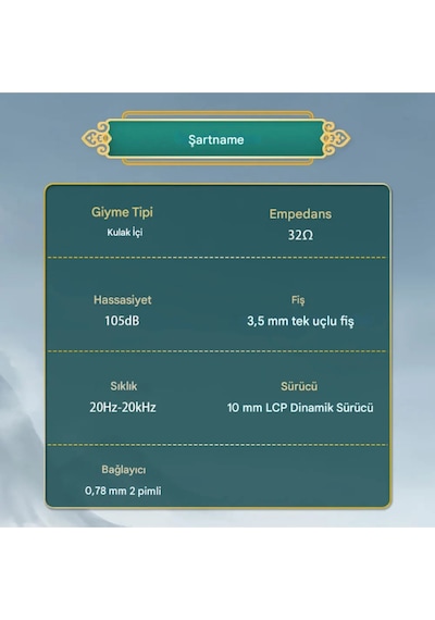 Kinera Celest Wyvern Qing İem 3.5mm Kulak İçi Kulaklık Sip101