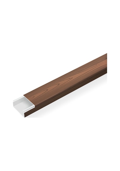Mutlusan Kablo Kanalı 25x16 Koyu Ceviz Yapışkanlı 1 Boy 2 Metre-5 Adet