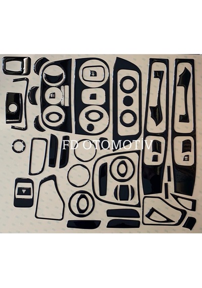 Fiat Fiorino Full Set Torpido, Konsol, Trim, Göğüs Kaplama Seti Piano Black Renk