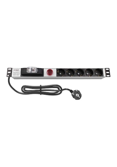 Amp Connect 19" 1u 5'li Schuko Sigortalı Volt/amper Gösterheli Kabinet Grup Prizi Pdu 16a