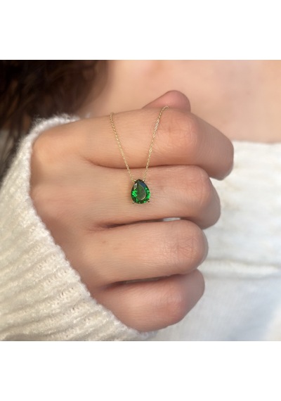 Kayra Mücevher Peridot Altın Kolye Akm176
