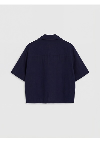 Lcw Vision Lacivert Loose Fit Erkek Gömlek