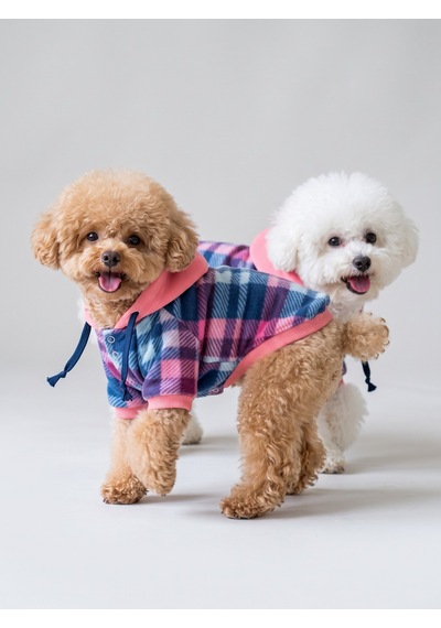 Marshmellow Kapşonlu Polar Köpek Ceketi Sıcak Tutan Yumuşak Köpek Kıyafeti