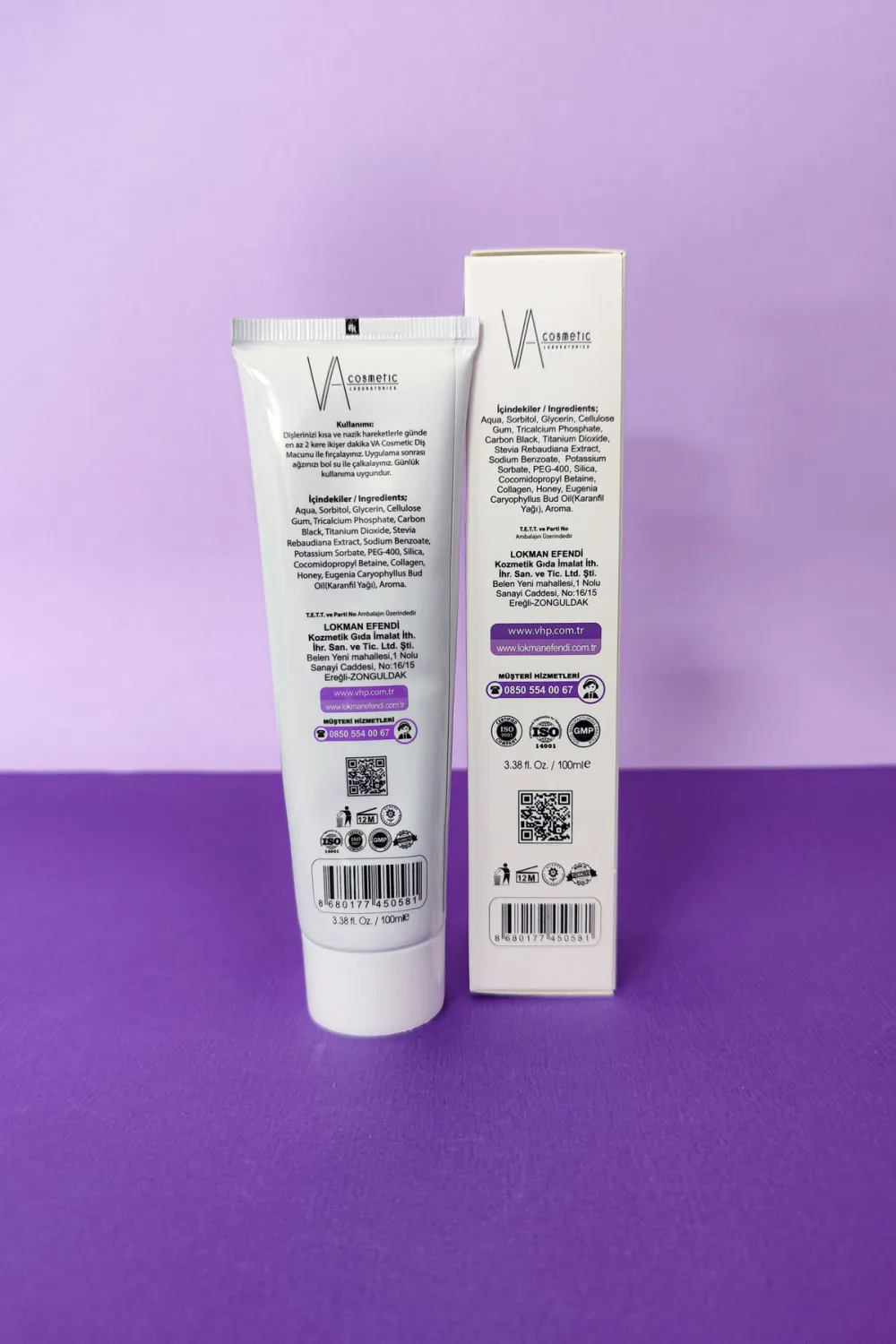Va Cosmetic Aktif Karbon Beyazlatıcı Diş Macunu 100 Ml Leke Karşıtı Ağız Ve Diş Bakımı Beyazlatma