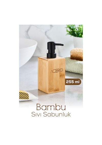 Vienev Bambu Uzun Kare Sıvı Sabunluk 255 Ml Çok Renkli