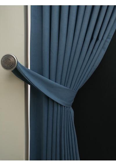 Evdepo Home Deniz Soft Pileli Fon Perde Indigo Mavi