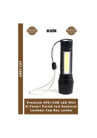 Premium Xpe+cob Led Mini El Feneri Parlak Işık Restoran Lambası Cep Boy Lamba