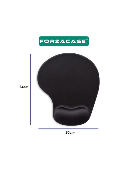 Bilek Destekli Mouse Pad 20x24cm Siyah - Fc471