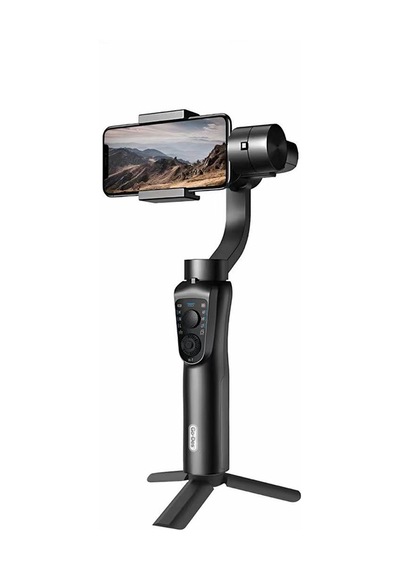 Go Des Gd-s5 3 Eksen El Tipi Yüz Tanıma Takip Özellikli Led Işıklandırmalı Gimbal Stabilizatör Siyah
