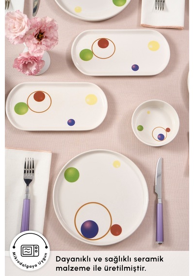 Karaca Color Pop 10 Parça 4 Kişilik Kahvaltı Takımı Çok Renkli