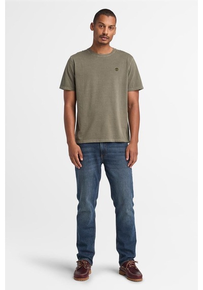 Timberland Dunstan Rıver Garment Dye Yeşil Erkek Kısa Kol T-shirt-15420