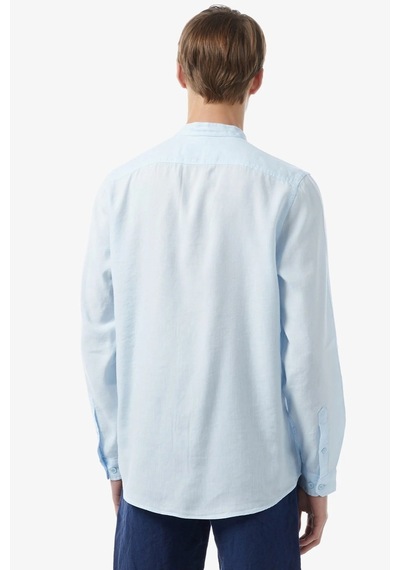 Lacoste Men's Regular Fit Button-down Collar Linen Shirt Erkek Düğmeli Hakim Yaka Keten Gömlek Mavi Lacoste Men's Regular Fit Button-down Collar Linen Shirt Erkek Düğmeli Hakim Yaka Keten Gömlek Mavi