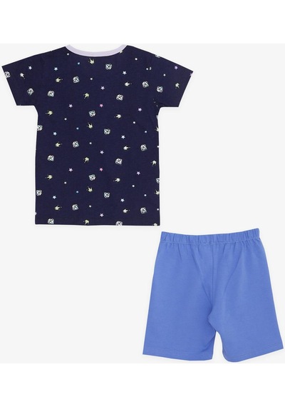 Breeze Kız Bebek Şortlu Pijama Takımı Taç Desenli 9 Ay-3 Yaş, Lacivert-lacivert Lacivert