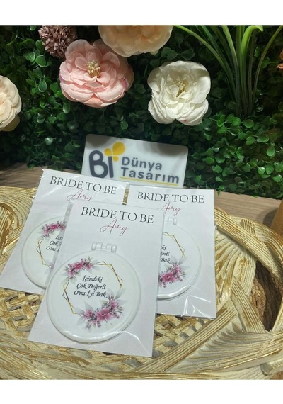Uv Baskı Hediyelik Ayna Söz, Nişan, Nikah, Düğün, Kına 10 Adet Şeffaf