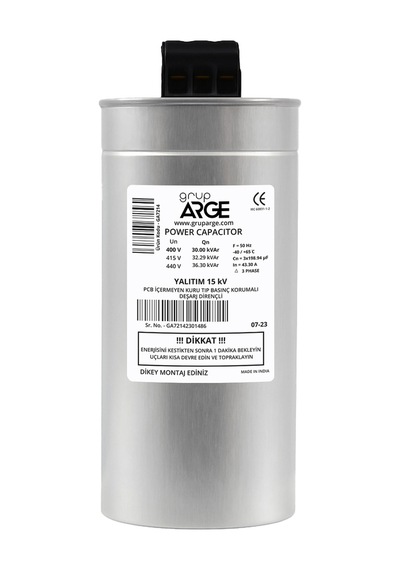 Grup Arge Knd T30.0 30/36,30 Kvar 400/440 V Trifaze Kompanzasyon Kondansatörü Ga7214