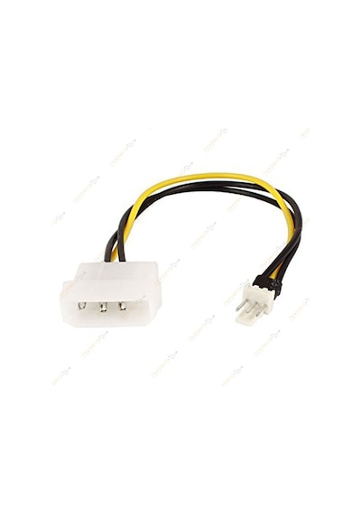 Molex 4 Pin To 3 Pin Erkek Fan Konnektör Soket Çevirici - 20Cm