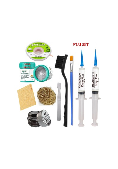 Best Krem Lehim 183 C 50gr Havya Uc Temizleyici Flux Lehim Toplama Cp-1515 Lehim Emme Teli Spatula Seti02