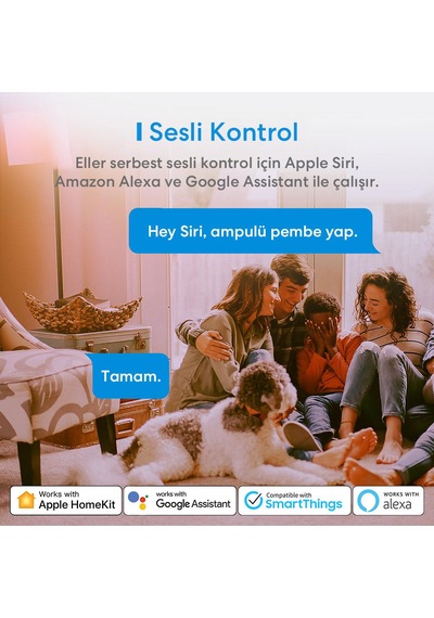 Meross Akıllı Rgb Ampül 810l/9w Msl120 Apple Homekit Destekli 2'li Paket Çok Renkli