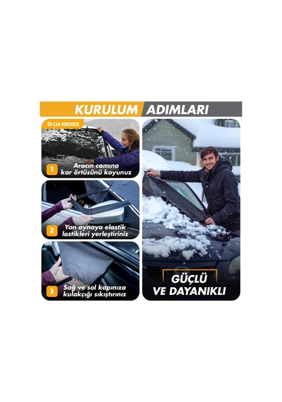 Haegs Buz Ve Kar Önleyici Araç Ön Cam Örtüsü Brandası / Ağır Hizmet Tipi 600d Oxford Kumaş / Arabalar, Suv Lar Diğer