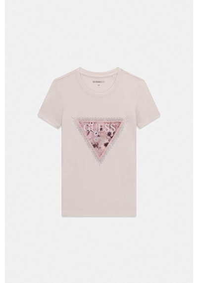 Guess Üçgen Logo Beyaz Kadın T-shirt W6bı25k6046-g012