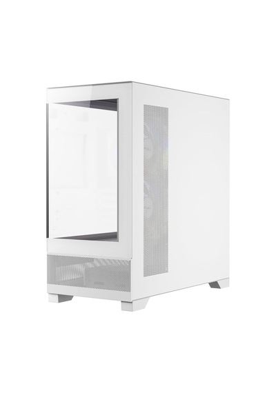 Mini Cx500m Argb Beyaz Micro-atx Mini-ıtx Bilgisayar Kasası, Temperli Cam, Argb Fanlı