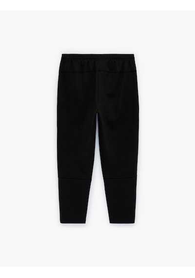 Koton Cepli Beli Bağcıklı Tapered Fit Spor Eşofman Altı Siyah 6wam40123nk Siyah