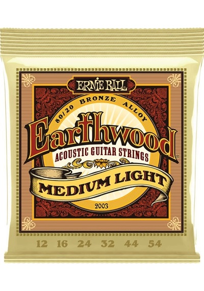 Ernie Ball 2003 Earthwood Medium Light 80/20 Bronze Takım Tel Aku