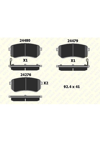 KALE HYUNDAI i10 Arka Takım Balatası (2008-2012)