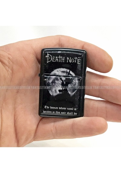 Death Note Mat Siyah Kapaklı Benzinli Çakmak
