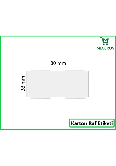 80x38 Mm Karton Termal Raf Reyon Etiketi 1 Rulo: 1000 Adet Etiket 1 Koli: 50 Rulo Etiket
