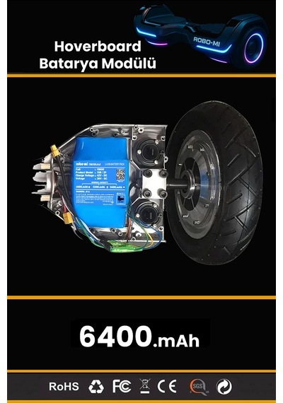 Hoverboard 6400mAh Elektrikli Kaykay Bataryası
