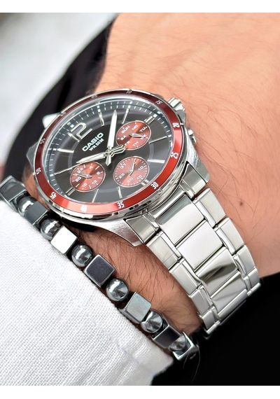 Casio Nda3182 Erkek Kol Saati Gümüş + Bileklik