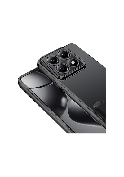 Xiaomi 14t Pro Kılıf Kamera Lens Korumalı Logo Gösteren İnce Hafif Celikaksesuar Siyah