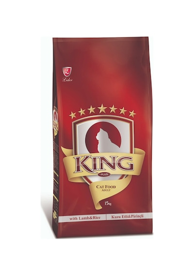 King Kuzu Etli ve Pirinçli Yetişkin Kedi Maması 15 KG