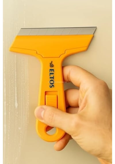 Cam Kazıma Bıçağı, Plastik, Çelik Uçlu, Ergonomik Sap, Etiket Ve Boya Kalıntısı Temizleyici, 100 Mm Bıçaklı Diğer