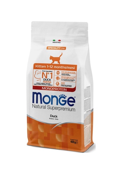 Monge Kitten Tek Proteinli Ördekli Yavru Kedi Maması 400 Gr