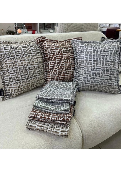 Nivemeshome Elyaf Dolgulu Kırlent 45x45 Lisa 01 Kiremit Kiremit
