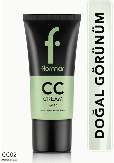 Flormar Kızarık Görünüm Önlemeye Yardımcı Cc Krem - Cc Cream - Cc02 Antiredness - 8690604534715