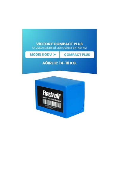 Victory Compact Plus Batarya Standart Kapasite Lifepo4 72v 20ah Elektrikli Motorsiklet Bataryası