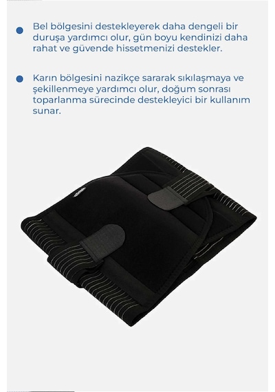 Babyjem Doğum Sonrası Balenli Korse Siyah S-M