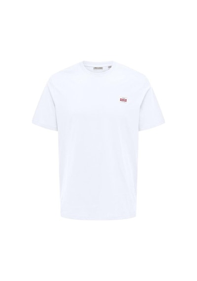 Only & Sons Erkek Yuvarlak Yaka Regular Fit Beyaz T-shirt - 22033190