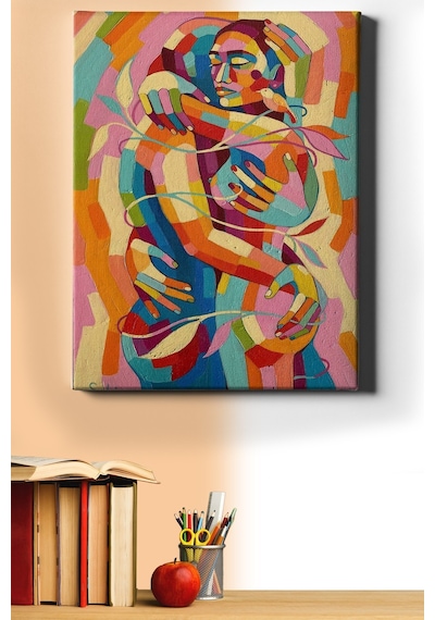 Webstyle Sayılarla Boyama Seti Kasnaklı Renkli Sarılış 60x75 Cm