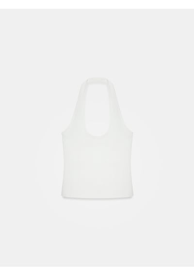 Dilvin 32726 Halter Yaka Top-ekru