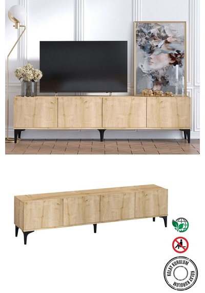 Decormet Nora Tv Sehpası Safir Meşe- Dec-20065 Çok Renkli