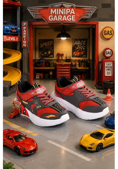 Mini Bonito Erkek Çocuk Ortopedik Garaj Tabanlı Spor Ayakkabı Çift Metal Arabalı Tasarım Füme Mini Bonito Erkek Çocuk Ortopedik Garaj Tabanlı Spor Ayakkabı Çift Metal Arabalı Tasarım Füme